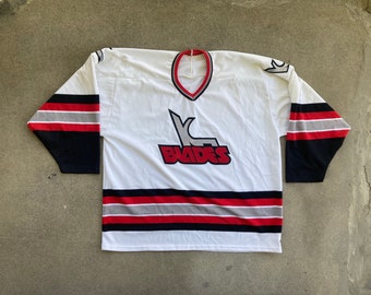 Vintage 1990s Kansas City BLADES Hockey JERSEY Size XXL Bauer Sports Chiefs Royals Football Basketball Polyester