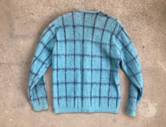 Vintage 1960s Brent MOHAIR Light Blue Plaid Button up Vintage 1960s Brent MOHAIR Light Blue Plaid Button up