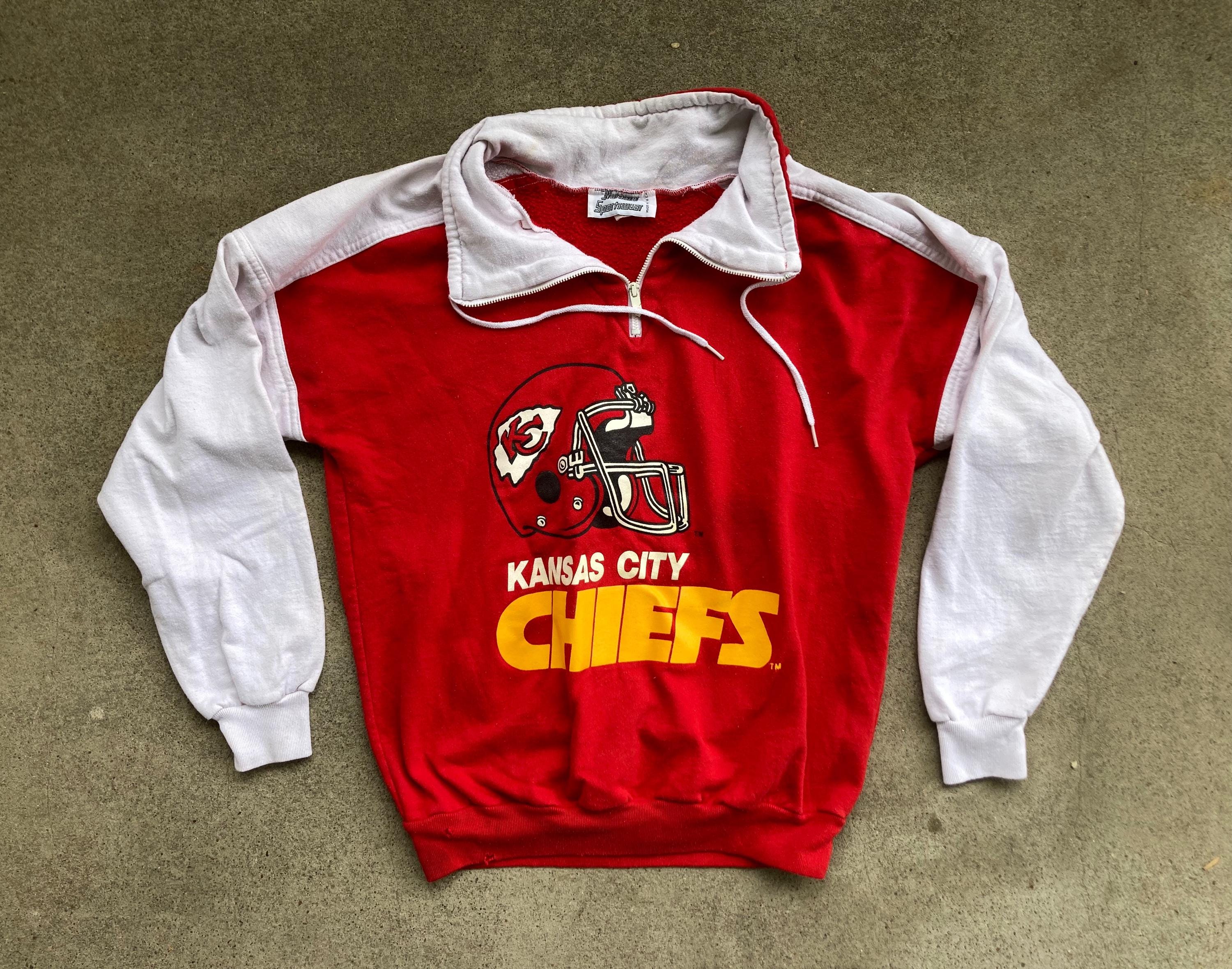 Vintage 1990s NFL Kansas City CHIEFS Quarter Zip Pullover