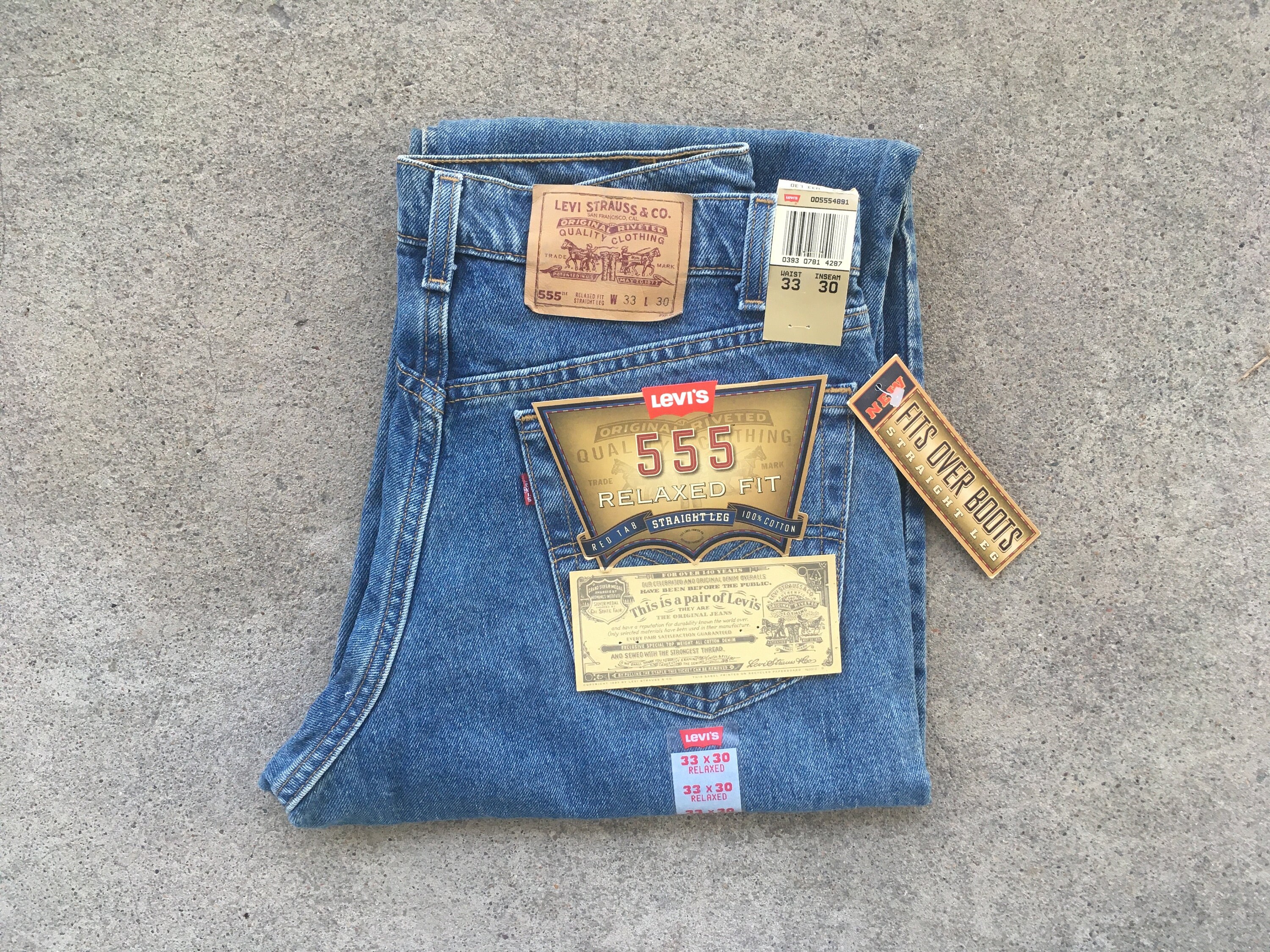 Vintage jaren 1990 LEVIS 555 Relaxed Fit Rechte Been Rits Fly | Etsy  Nederland