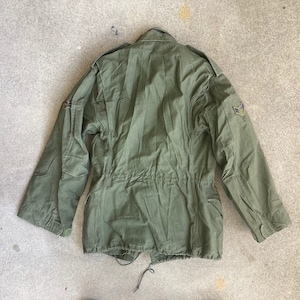 Vintage 1980s M-65 Green Army FIELD JACKET Size Extra Small Short Post Vietnam Era Patches Military Air Force M65 Coat image 5