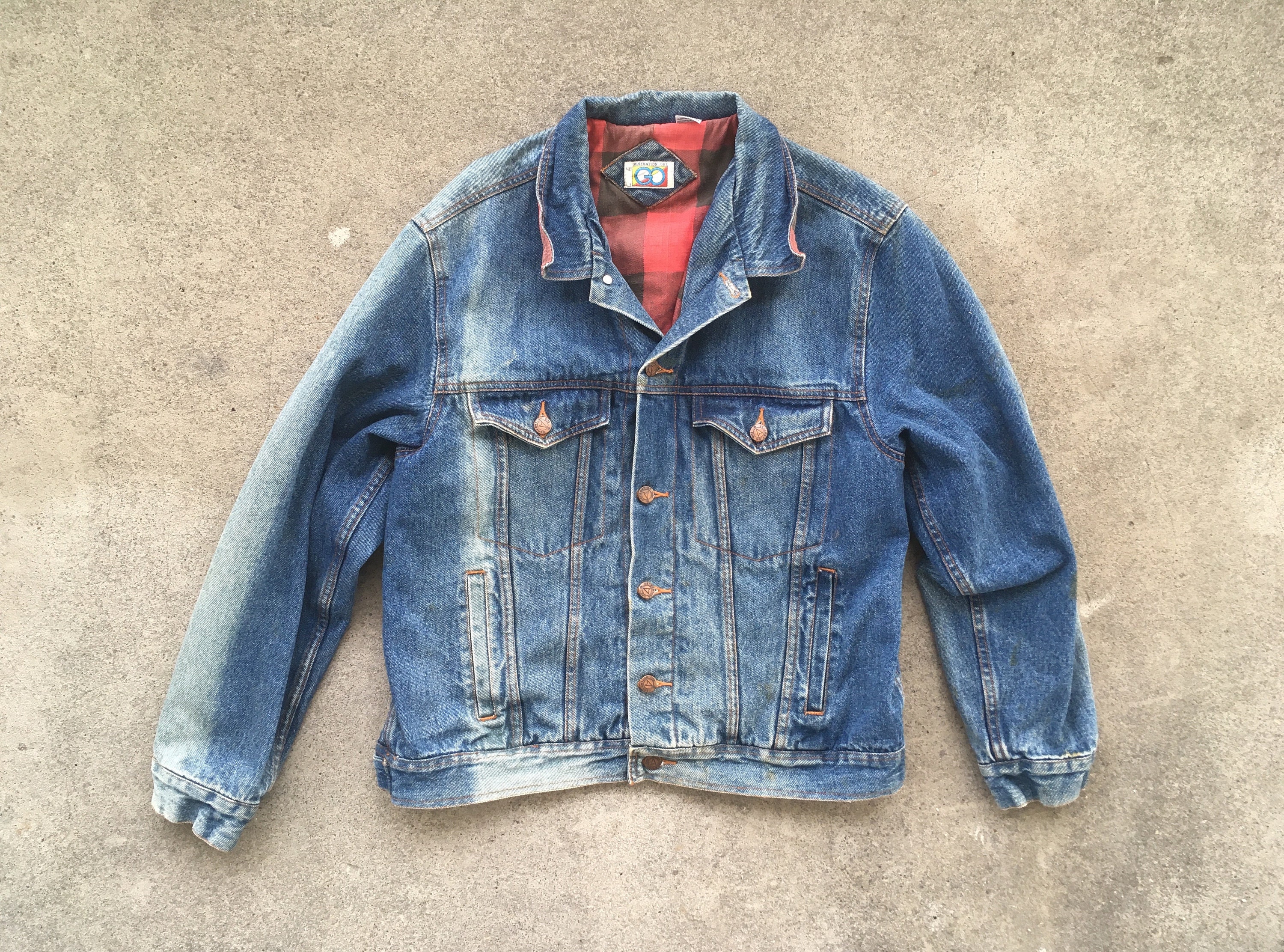 Flannel Levis Jean Jacket - Etsy