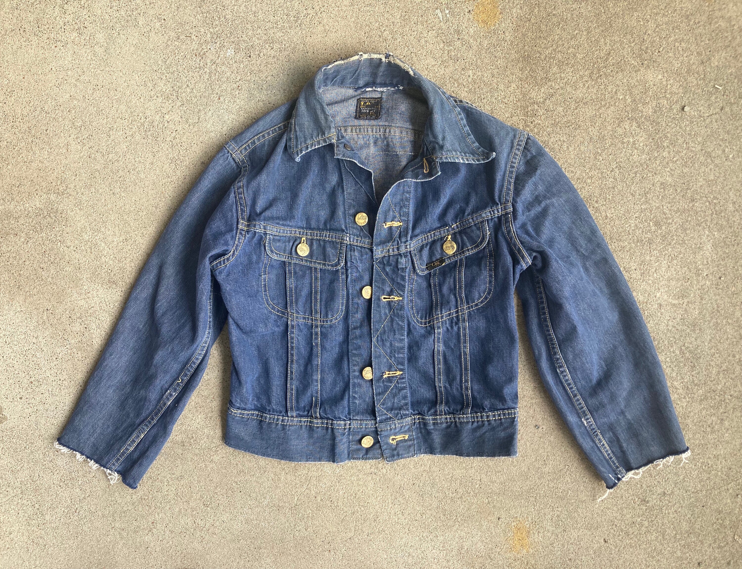 Vintage 1970s LEE 101 JY Denim Jean JACKET Size Extra Small Vintage 1970s LEE 101 JY Denim Jean JACKET Size Extra Small
