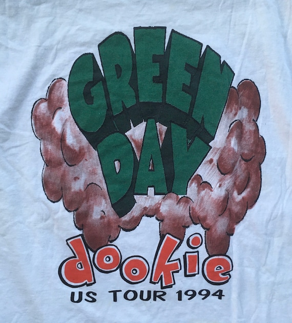 Vintage 1990s GREEN DAY Dookie 1994 White Concert… - image 6