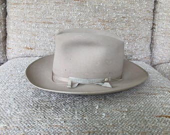 1960s Stetson Beaver 25 OPEN ROAD 7 1/4 Fedora Hat Cowboy