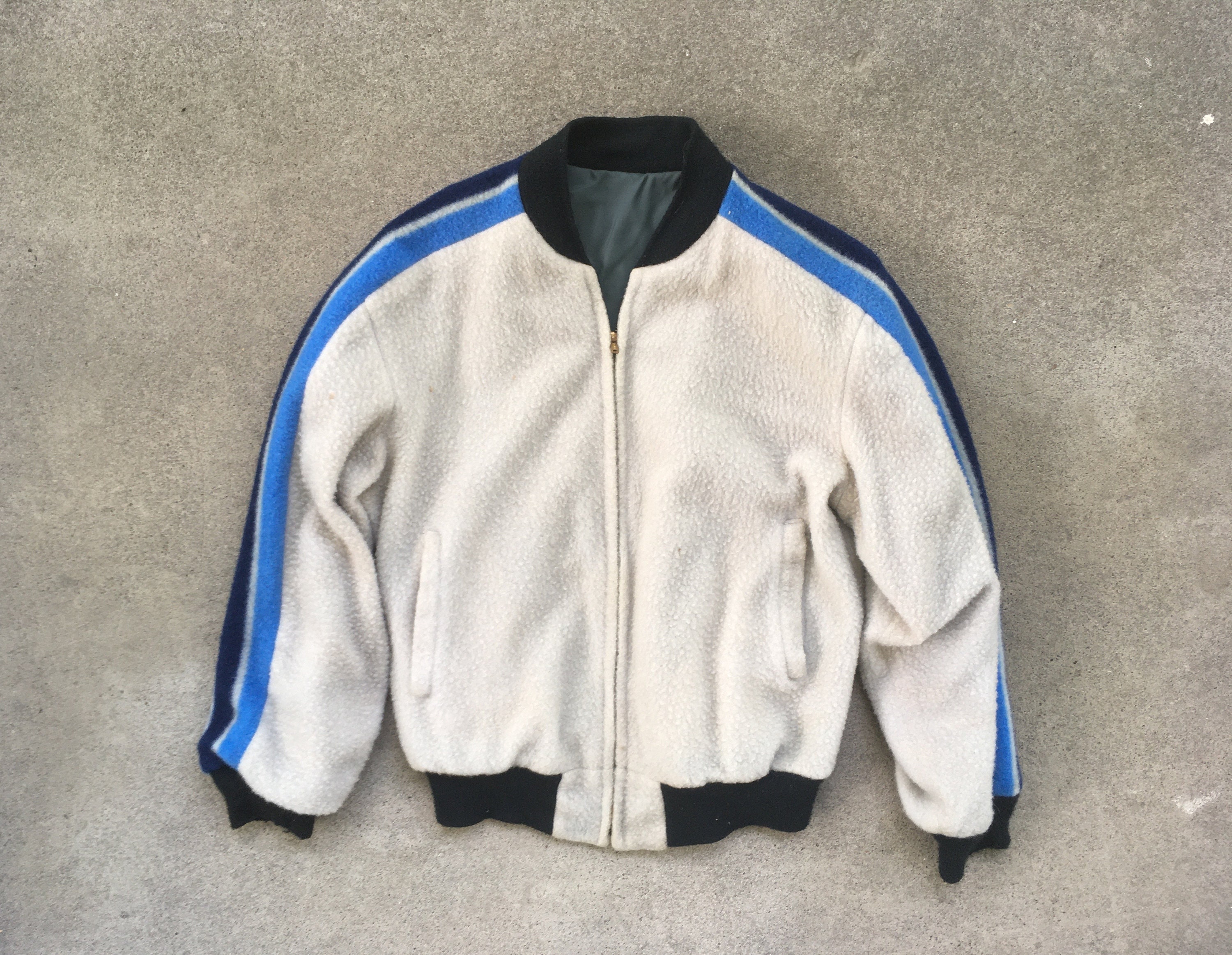 Vintage 1960s REVERSIBLE Fleece \u0026 Black 