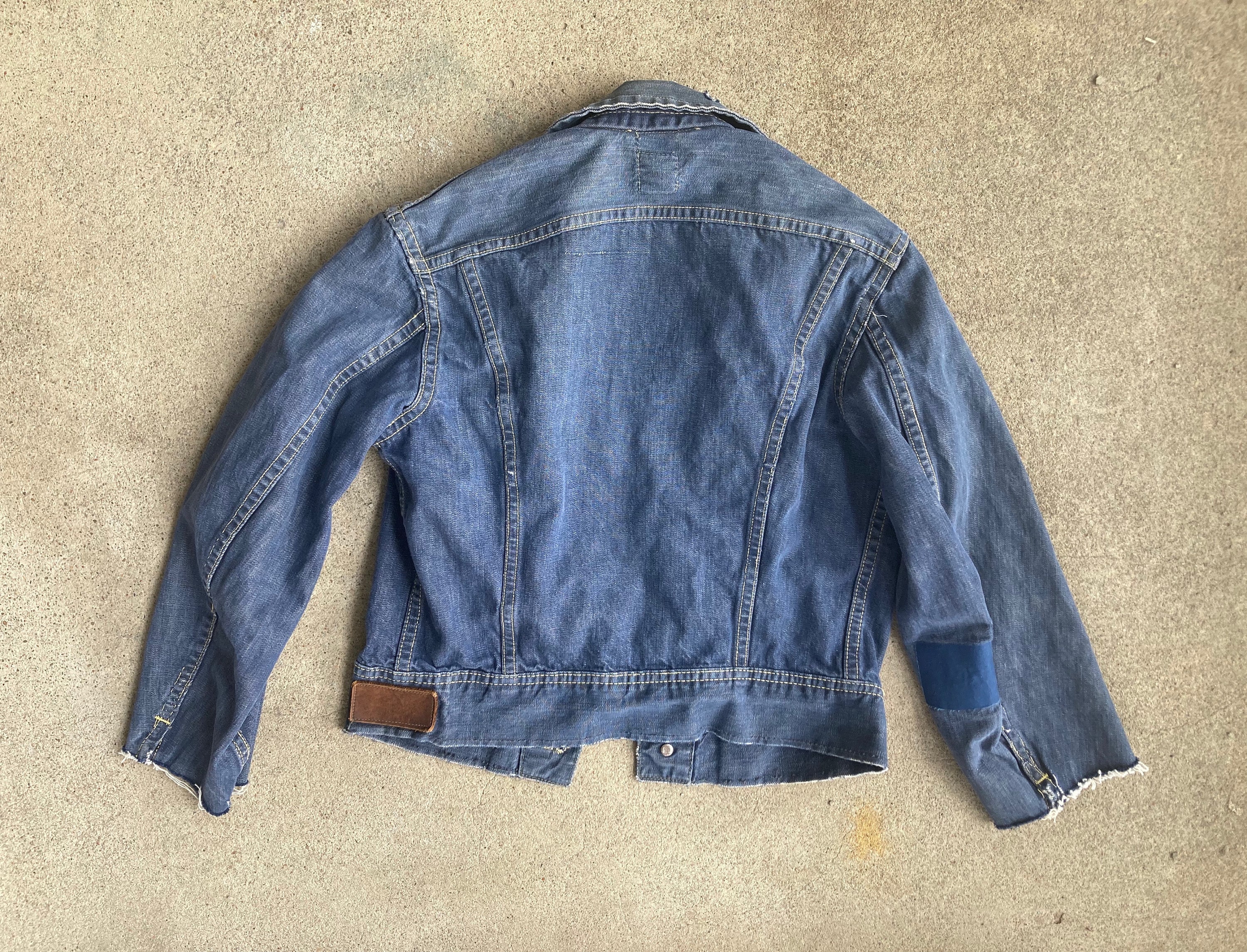 Vintage 1970s LEE 101 JY Denim Jean JACKET Size Extra Small
