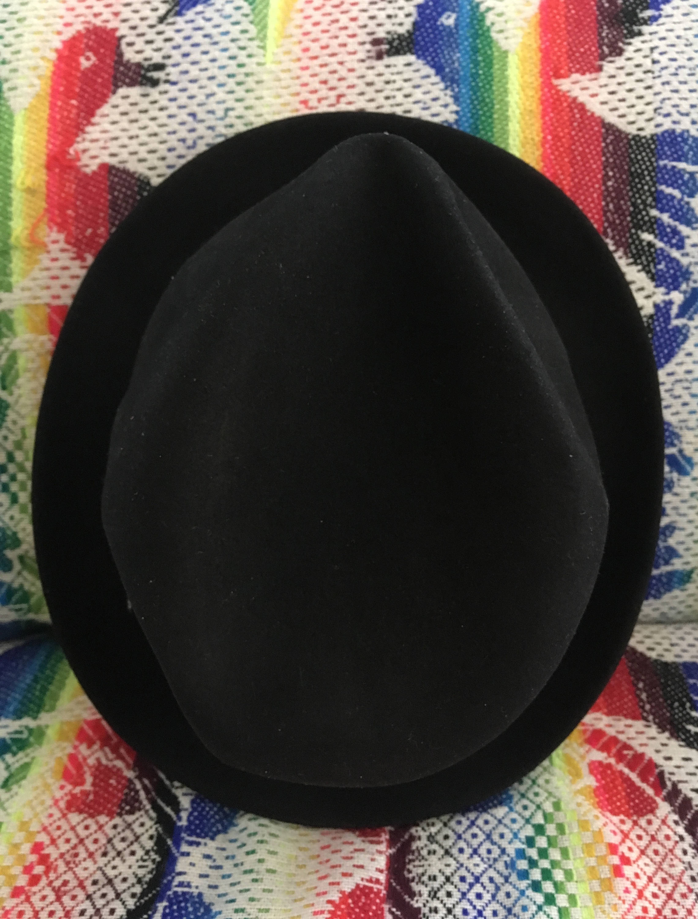 ビンテージ　BRENT ウール　　フェドラハット Vintage Black Felt Belfry Topper Formally Yours RFN Co Mens