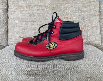 Brown Leather Red Wing Pecos Steel Toe Boots Men display picture 2