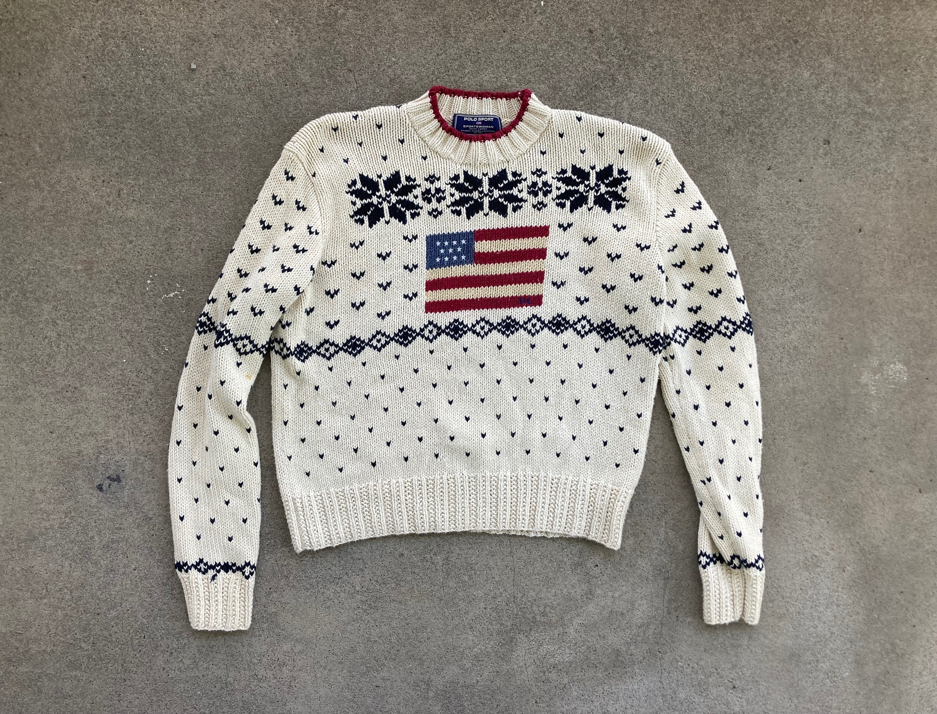 Ralph Lauren American Flag Sweater - Etsy Canada
