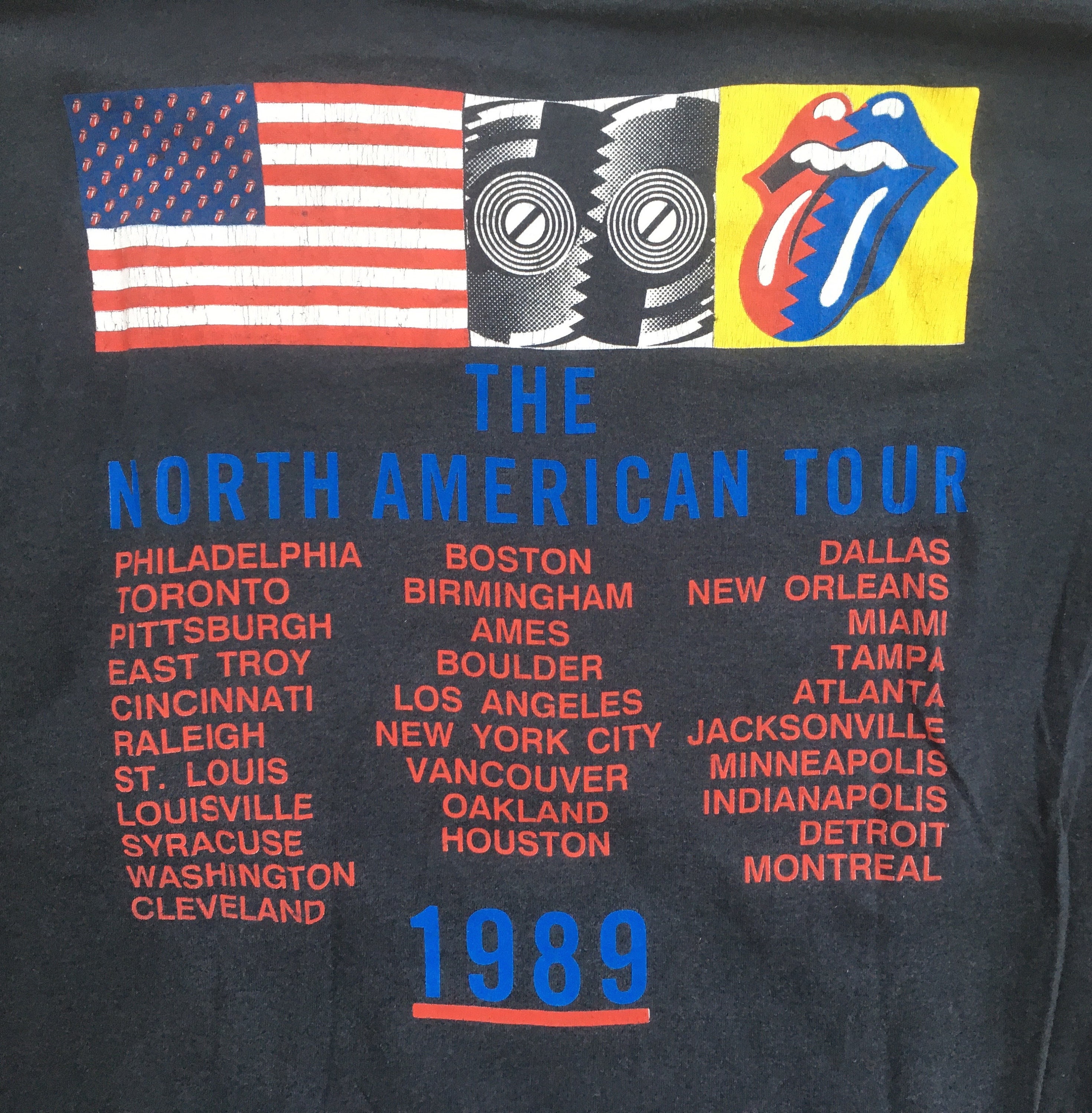 Vintage 1980s ROLLING STONES Steel Wheels 1989 North Vintage 1980s ROLLING STONES Steel Wheels 1989 North