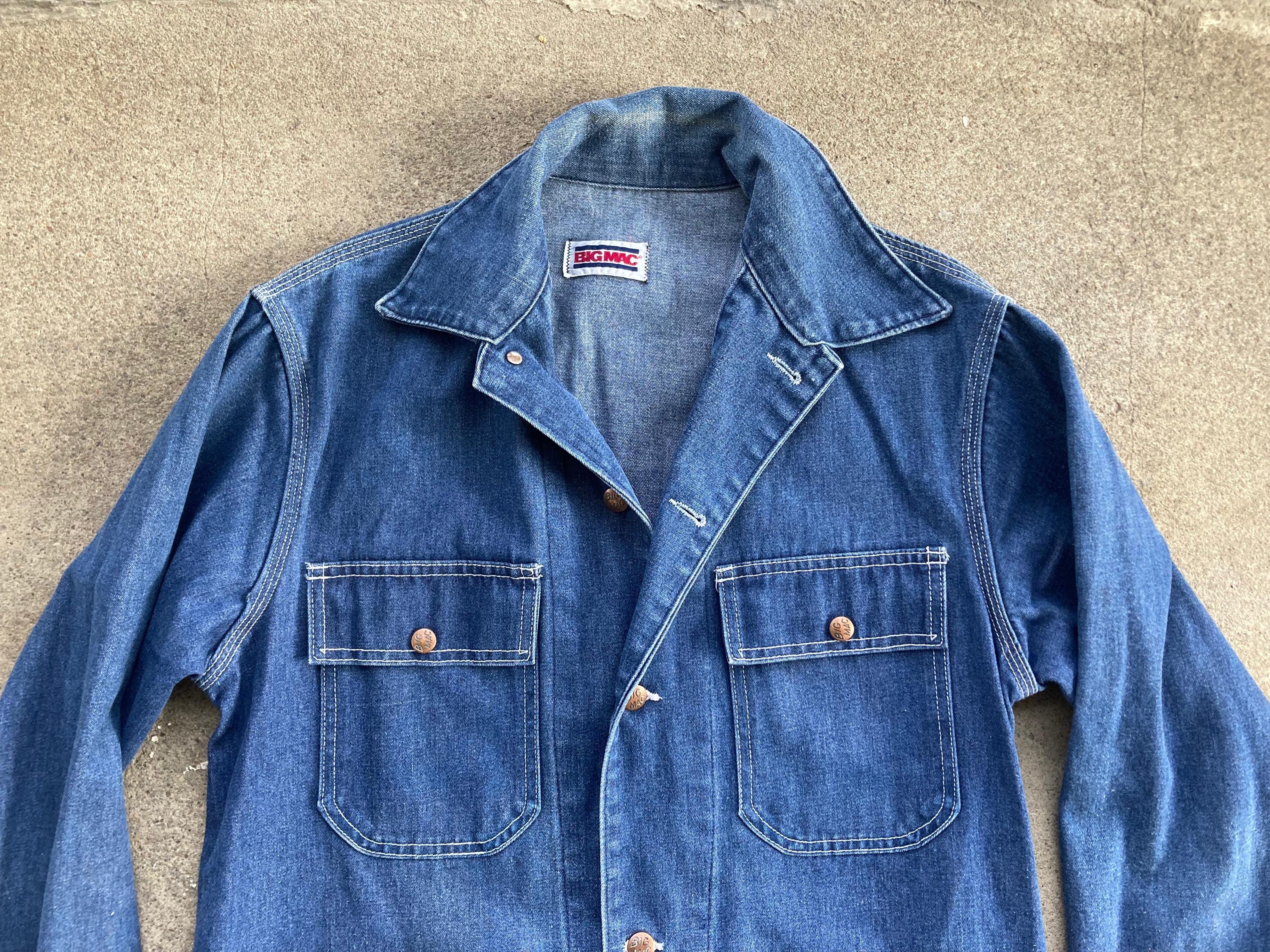 未使用品！80s BIG MAC denim chore jacket S Vintage 80s JCPenneys Big Mac Denim Chore Jacket Mens XL