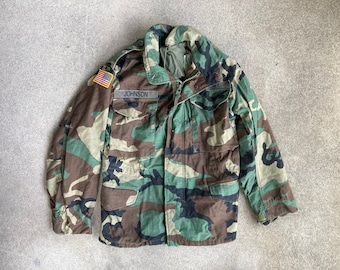 ジャケット・アウター 80s US.Army  Camo Parka (size L) 1980's Vintage US Army Camo Parka Cold Weather Jacket Military