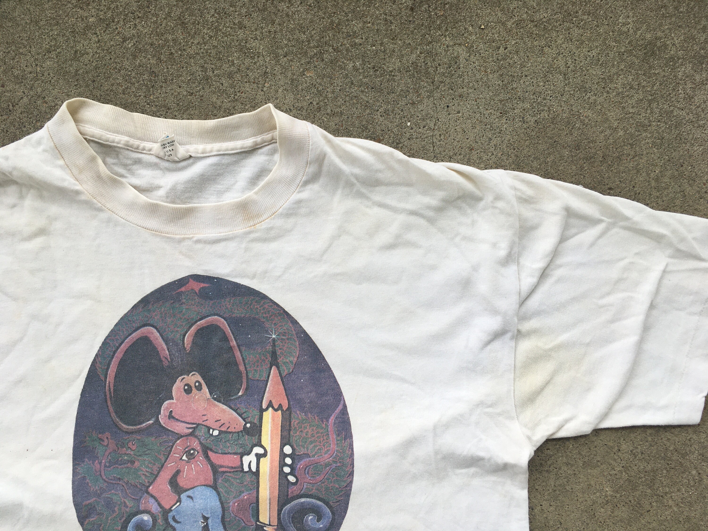 Vintage 1980s STANLEY MOUSE *autographed* Mouse Studios Cotton T 