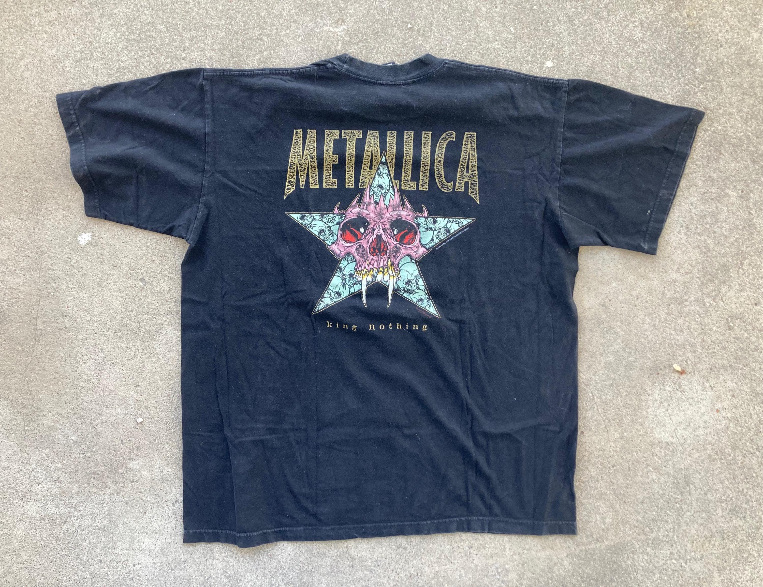 Vintage 1990s METALLICA King Nothing 1996 Black Concert Tour T