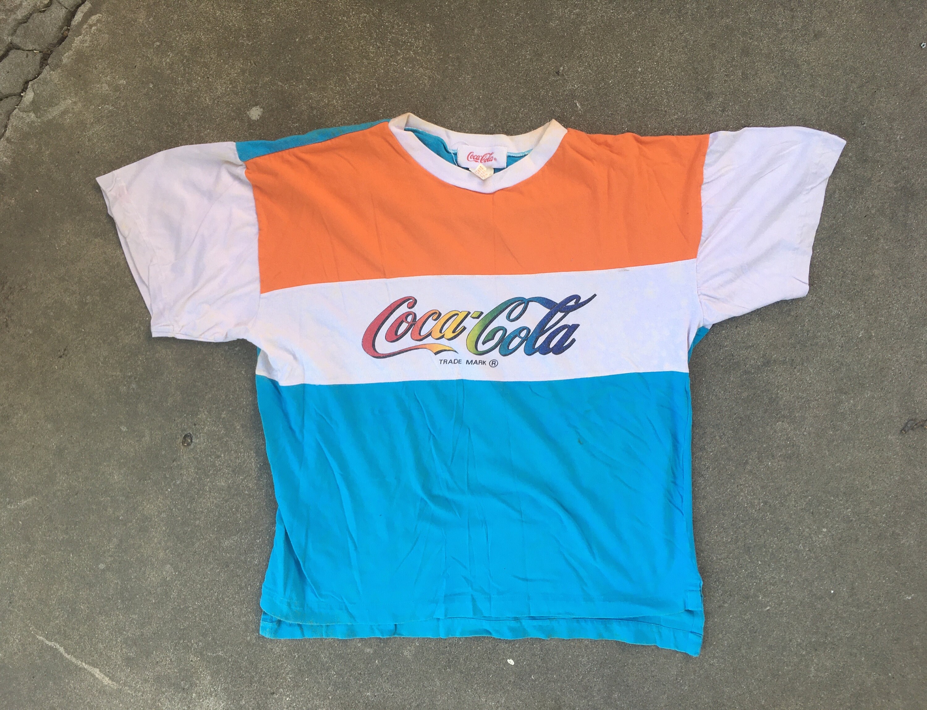 Vintage 1980s COCA COLA Color Block 