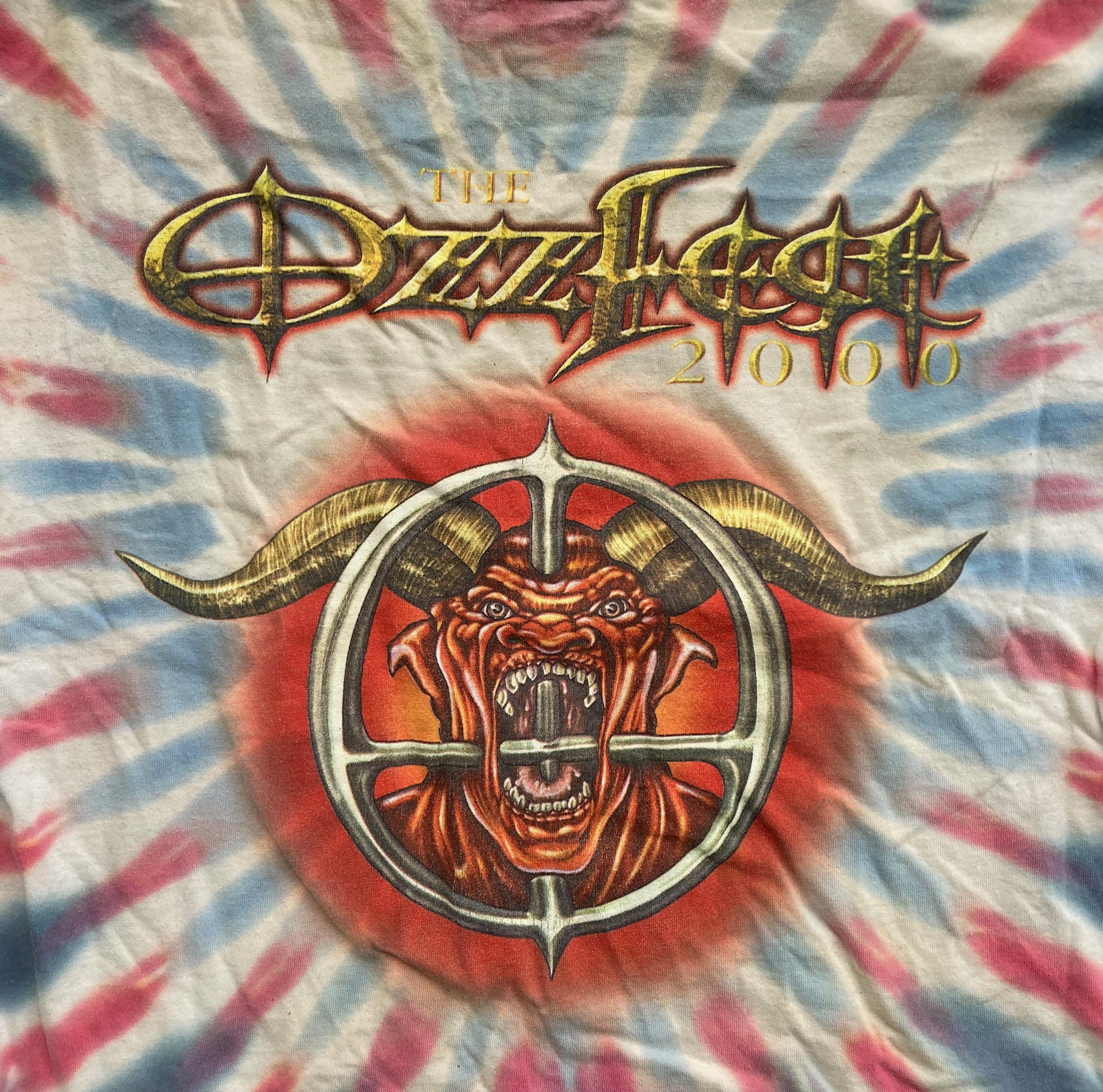 Vintage OZZFEST 2000 Tie Dye Cotton Crewneck T-SHIRT Size Extra