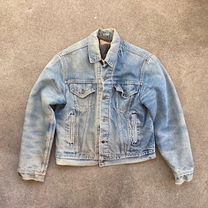 1980年代ヴィンテージ LEVIS フランネル裏地 スーパーダメージ加工