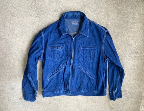 Denim jacket zip up shop