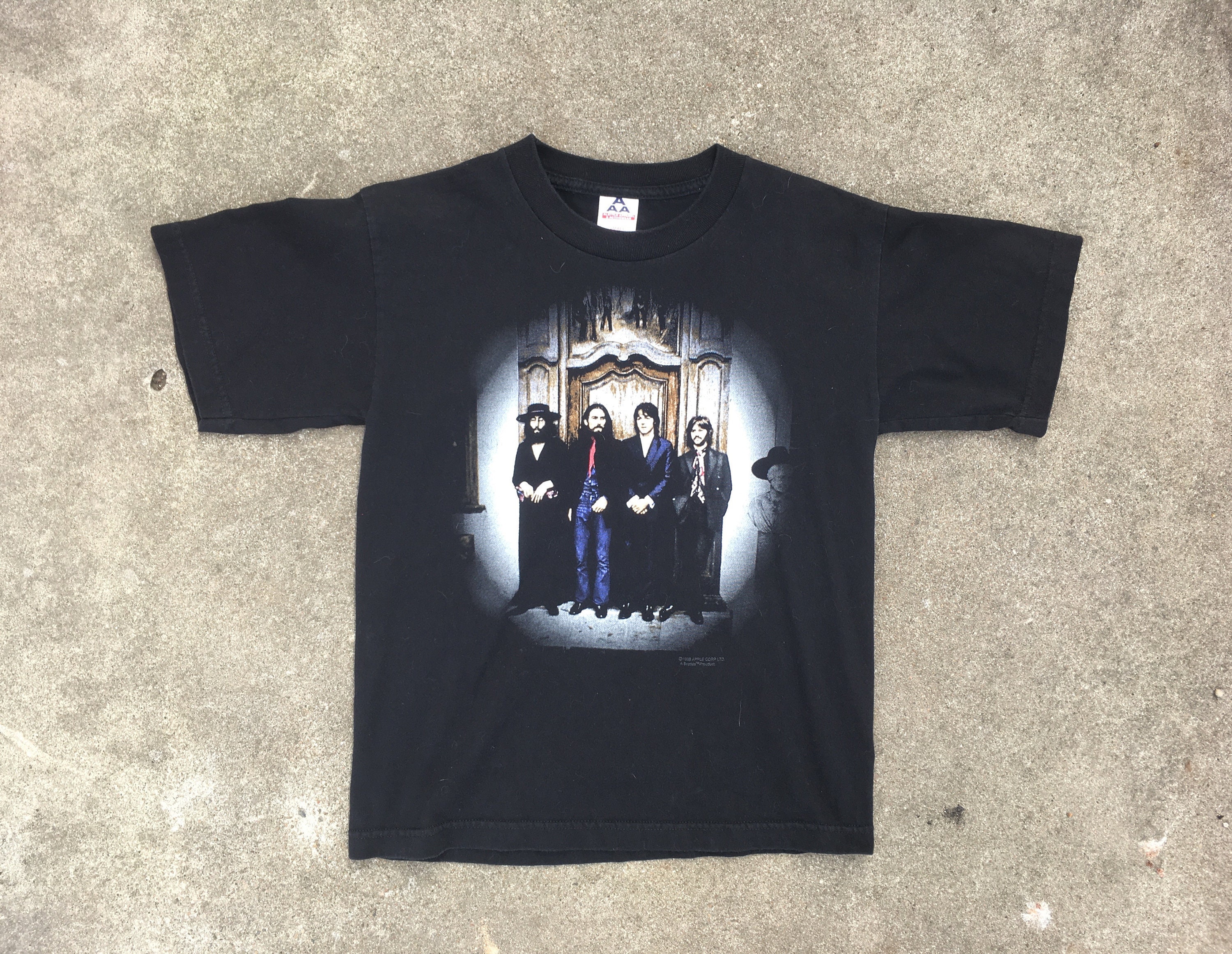 Vintage 1990s THE BEATLES 'hey Jude' Black Black Cotton Crewneck T