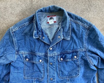 Vintage 1990s LEVIS Silvertab Trucker Denim Jean JACKET Size Extra