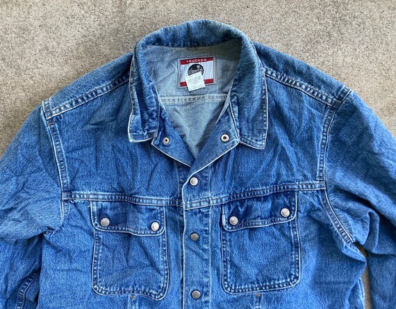 Vintage 1990s LEVIS Silvertab Trucker Denim Jean JACKET Size