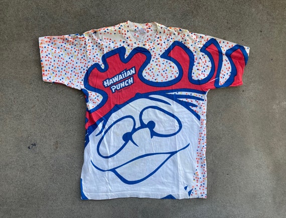 Vintage 1990s HAWAIIAN PUNCH All Over Print T-SHI… - image 1