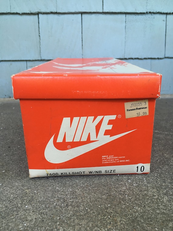 Vintage 1980s NIKE KILLSHOT White & Blue SNEAKERS… - image 8