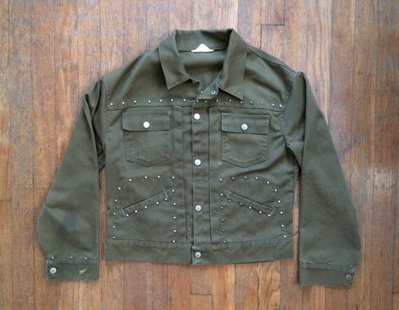 olive green jean jacket