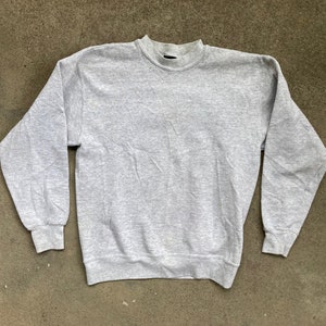Vintage 1990s ULTRA FEECE Heather Grey Pullover Crewneck SWEATSHIRT Size Small Medium Hipster Cotton
