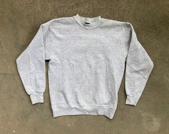 Vintage des années 1990 ULTRA FEECE chiné gris pull ras du cou SWEAT-SHIRT taille petit moyen hipster coton