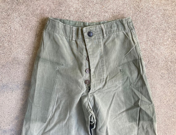 Vintage 1940s 1950s Army HBT Combat Trousers PANTS Size 26 X
