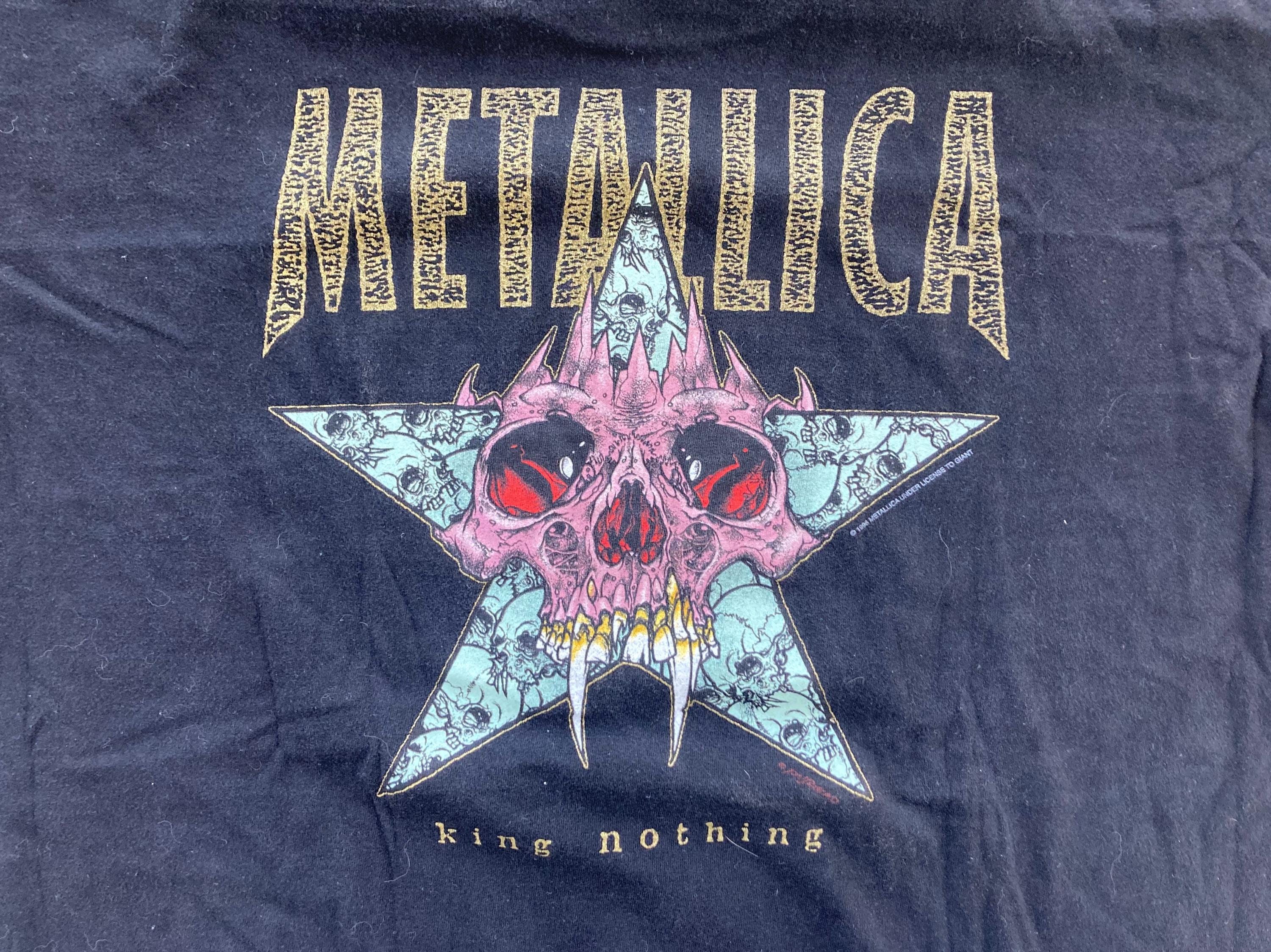 Vintage 1990s METALLICA King Nothing 1996 Black Concert Tour T