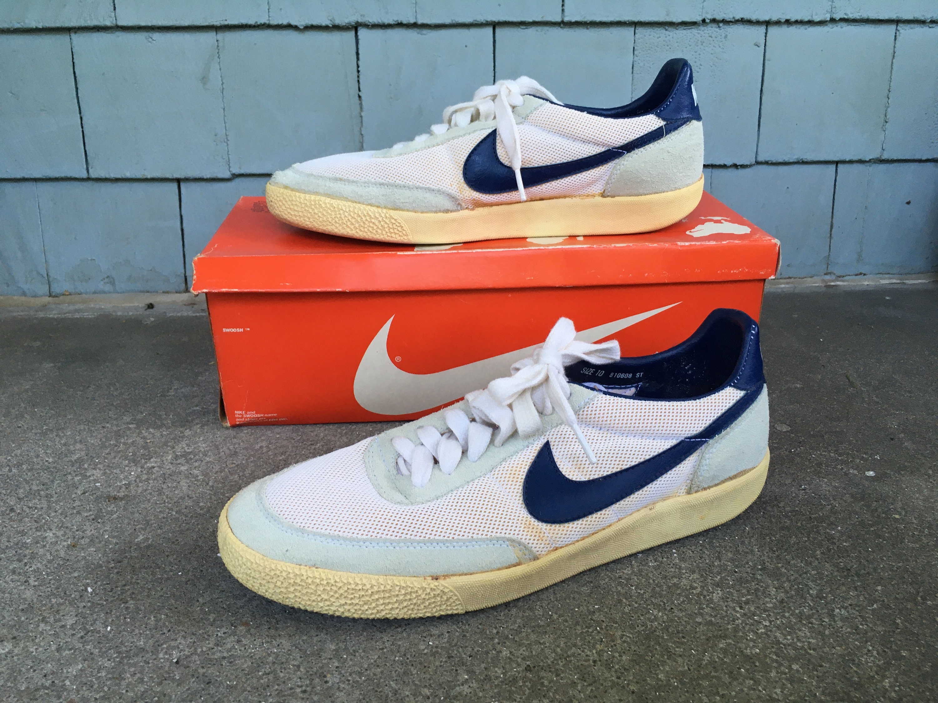 Buy 1980s NIKE KILLSHOT White & Blue SNEAKERS Tennis Shoes Online in India - Etsy