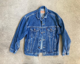Vintage 80s Levis Type 3 Denim Trucker Jacket Dark Wash - Etsy