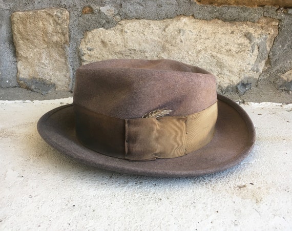 Vintage 1940s PORTIS Super Distressed Purple Grey