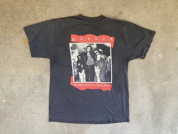 CHOCOOLATE★Retro Poker Card Loose Cotton T-Shirt CE3 Vintage 1980s DAKOTA Cigarettes Black Paper Thin Pocket T
