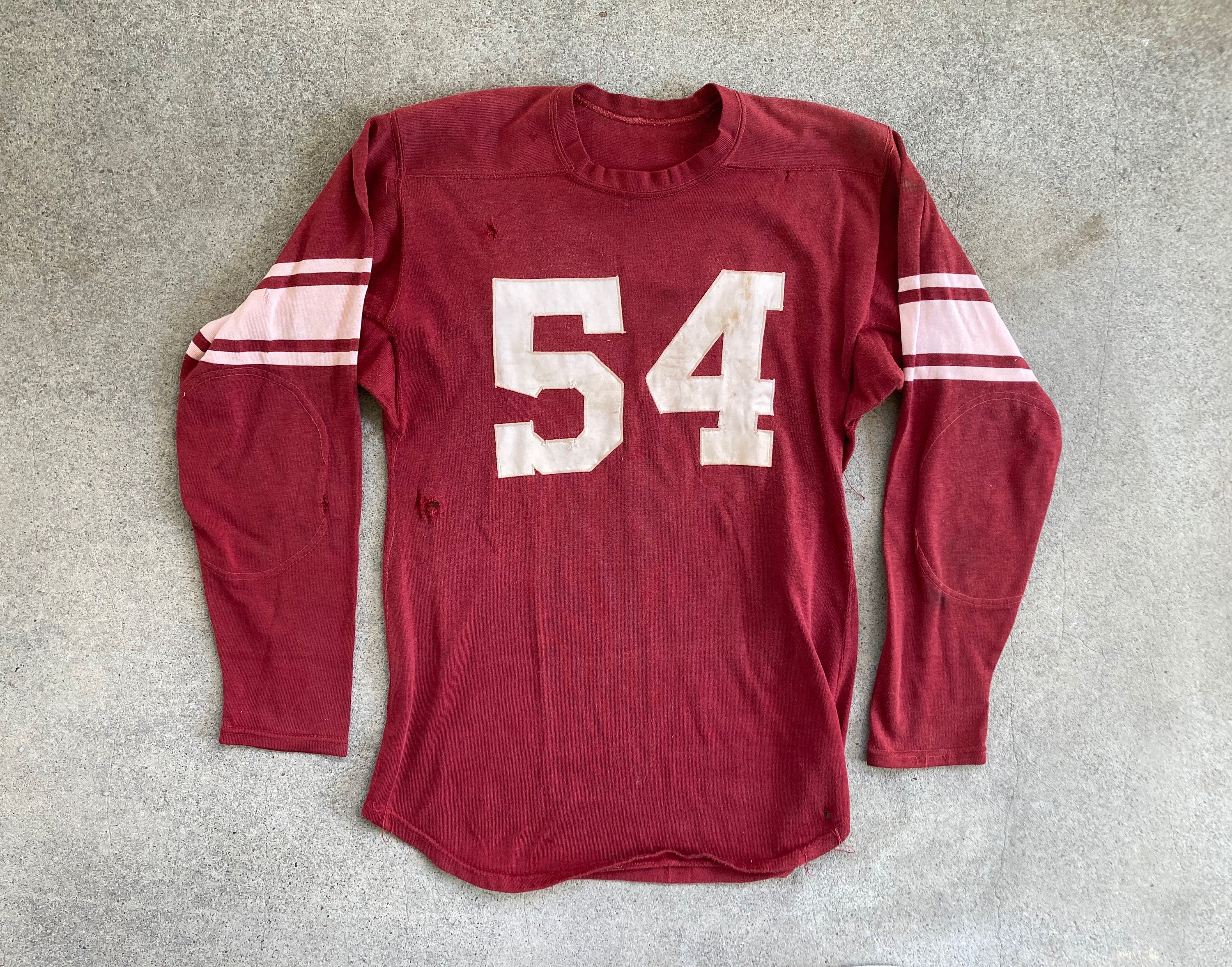 シャツ 50s~ Football T Flock Print 70s Style Football Jersey Sportswear American
