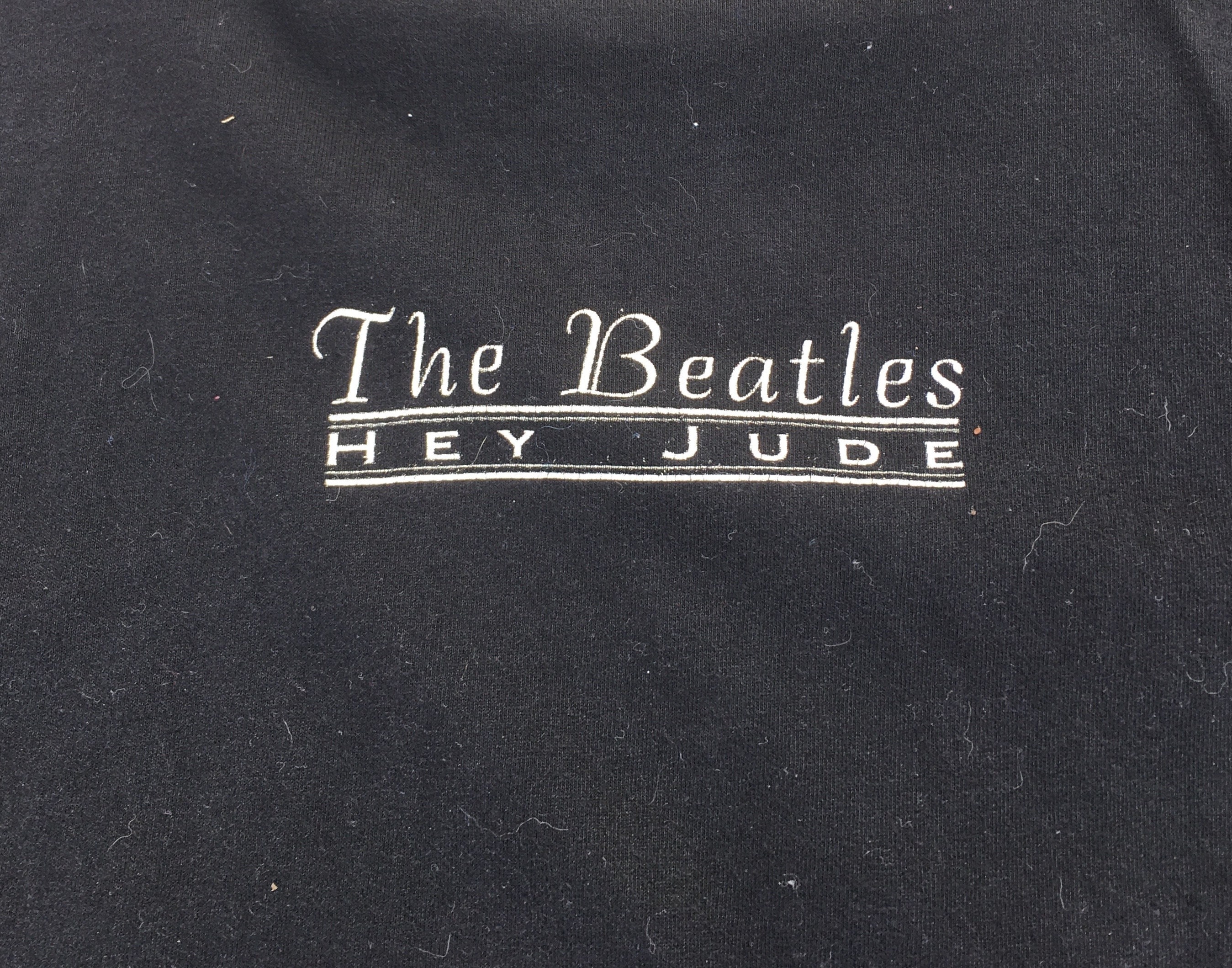 90s Vintage THE BEATLES Hey jude バンドT Vintage 1990s THE BEATLES 'hey Jude' Black Black Cotton Crewneck T
