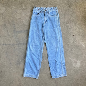 Vintage 1990s 2000s GX Faded Baggy CARPENTER JEANS Size 27 x 29 Hipster Swag Loose Fit Rave