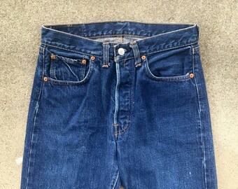 Levi's 501ビックE 60s〜70s Vintage 1970s LEVIS 501 Single Stitch Redline #6 Button DARK