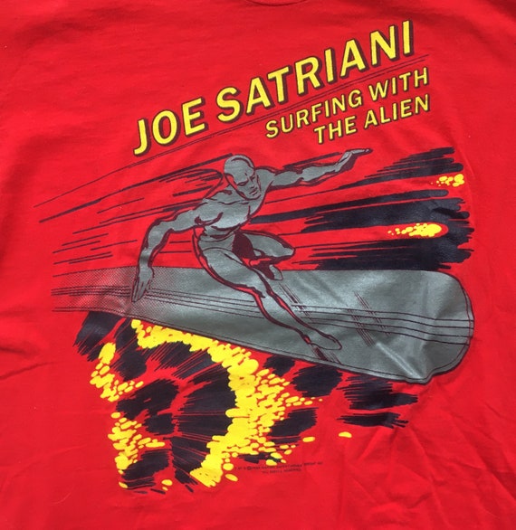 Vintage 1980s JOE SATRIANI Surfing With the Alien 1988 Red