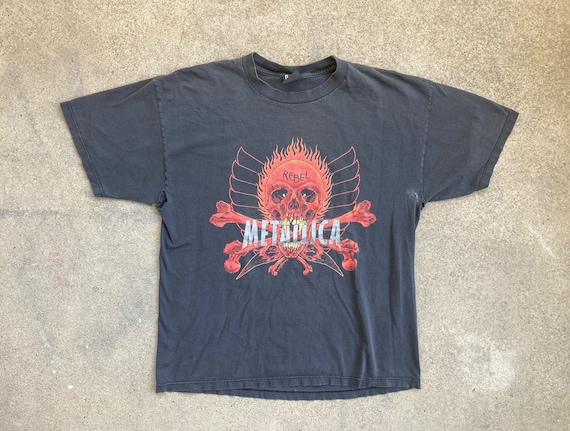 Vintage 1990s METALLICA Pushead Distressed Black Concert Tour T 