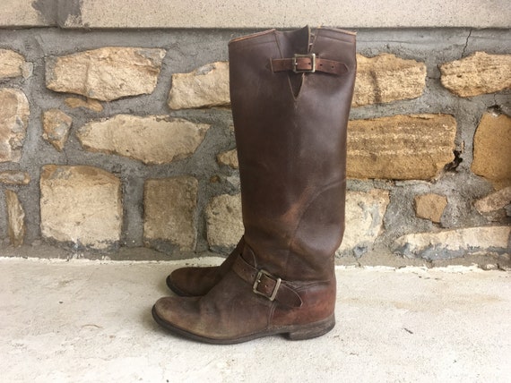 17 inch engineer boots brown mens 17 inch engineer boots brown mens