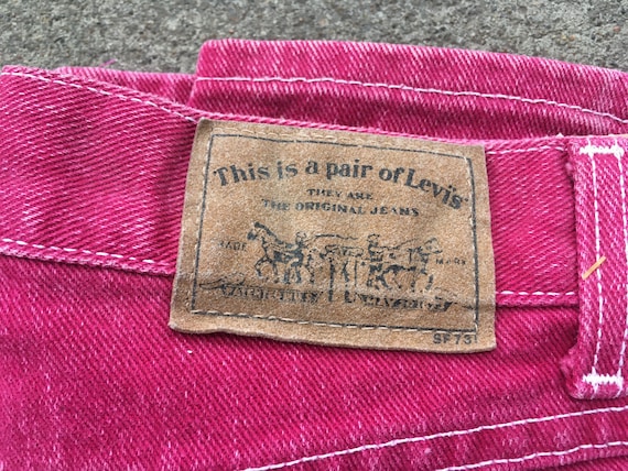 Vintage 1990s Womens LEVIS 900 Series Pink Red Ta… - image 2