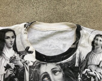 Vintage 1990s ARCHAIC SMILE Jesus Christ & Mary All Over