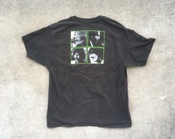 Vintage 1990s THE BEATLES Rubber Soul All Over Print Black Concert