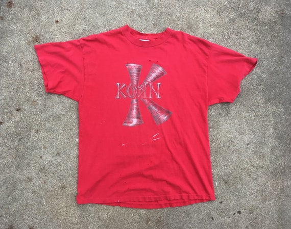 Vintage 1990s KORN 'Follow The Leader' Distressed… - image 1