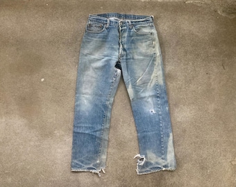 Vtg Levis Gentleman's Big E Jeans Zipper Stripe 70s 80s Button
