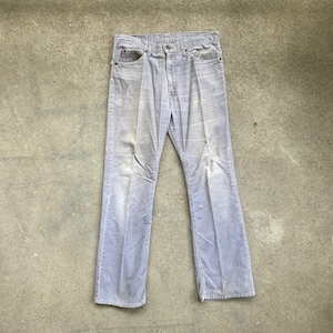 Vintage 1980s LEVIS 517 Grey Corduroy Zipper Fly Pants 32 1/2 x 30 Hipster Boyfriend Workwear Made in USA